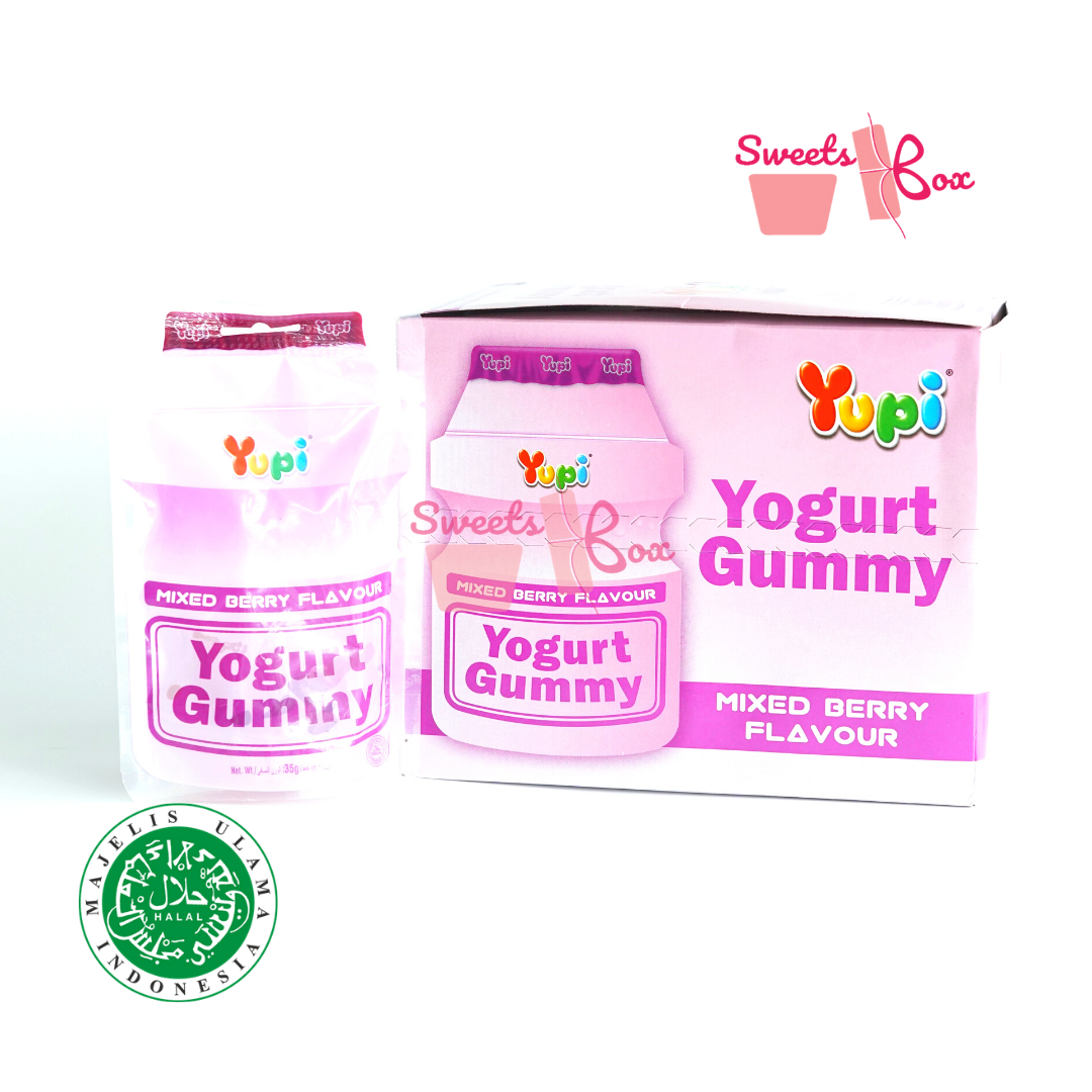 Yupi Yogurt Gummy Original / Mixed Berry / Melon & Peach 35g - Halal Certified - Image 6