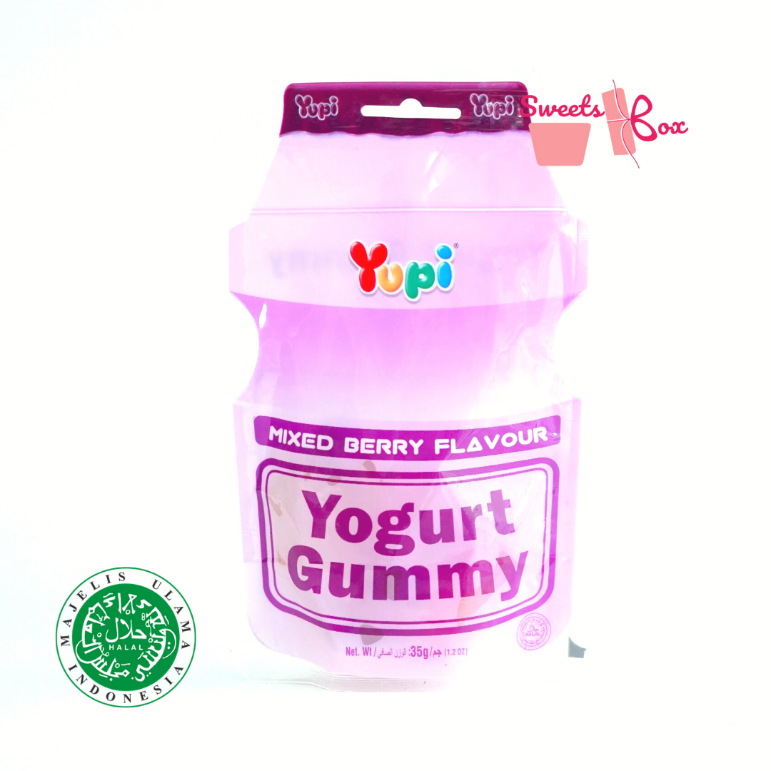 Yupi Yogurt Gummy Original / Mixed Berry / Melon & Peach 35g - Halal Certified - Image 5