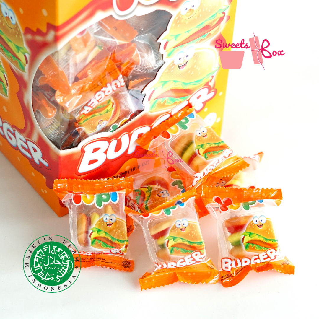 Yupi Gummy Candy Burger / Cola Burger / Pizza 72pcs - Halal Certified - Image 3